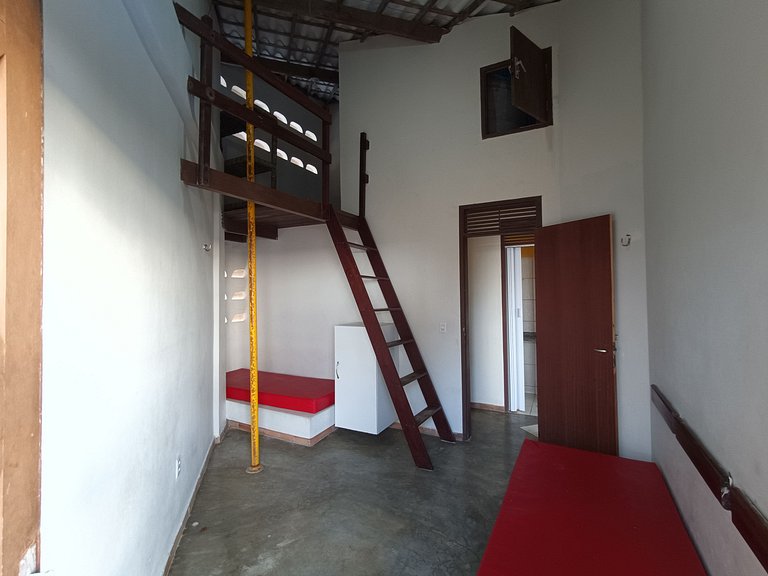 Chalé de Graçandu azul mobiliado