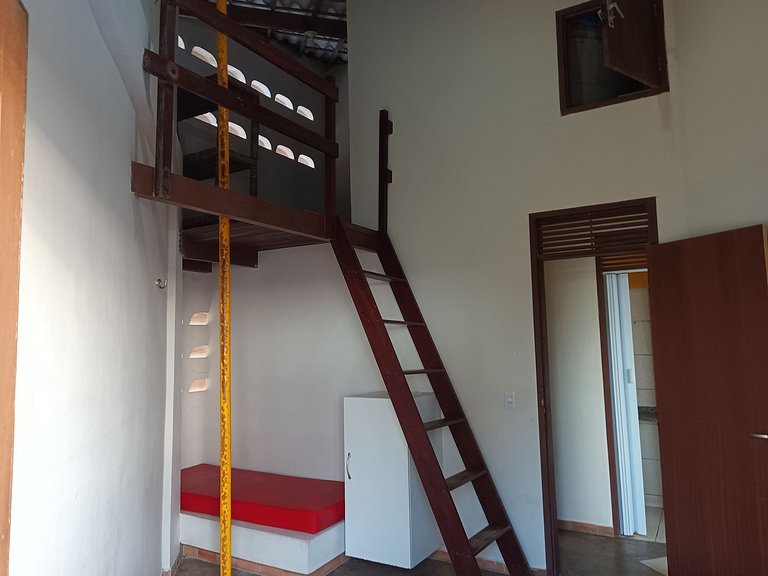 Chalé de Graçandu azul mobiliado